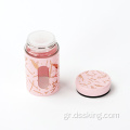 Κουζίνα Πλαστικό βάζο μπαχαρικών σετ γυαλί μπαχαρικό βάζο με rack ροζ καφέ ζάχαρη 150ml μπαχαρικό μπουκάλι γυαλί βάζο γυαλιού